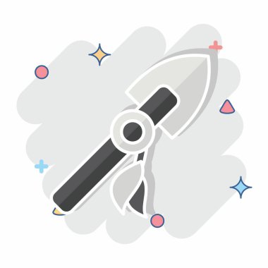 Simge Mızrağı. Amerikan yerlilerinin sembolüyle ilgili. Çizgi roman. dizayn edilebilir