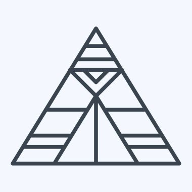 Simge Çadırı. Amerikan yerlilerinin sembolüyle ilgili. Sıra tarzı. dizayn edilebilir