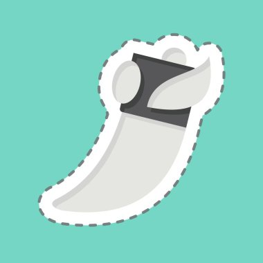 Çıkartma çizgisi Pençe 'yi kesti. Amerikan yerlilerinin sembolüyle ilgili. dizayn edilebilir