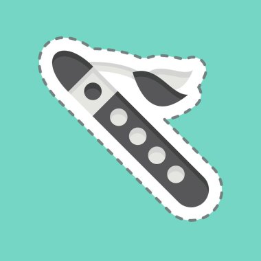 Çıkartma hattı Flüt 'ü kesti. Amerikan yerlilerinin sembolüyle ilgili. dizayn edilebilir