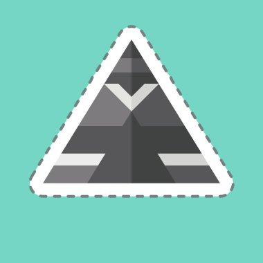 Çıkartma çizgisi Çadır 'ı kesti. Amerikan yerlilerinin sembolüyle ilgili. dizayn edilebilir