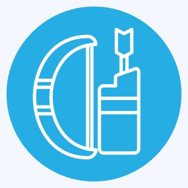 Simge oku ve yay. Amerikan yerlilerinin sembolüyle ilgili. Mavi gözlü. dizayn edilebilir