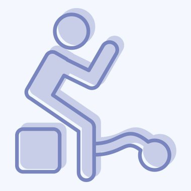 Icon suçlu. Adalet sembolüyle ilgili. İki ton stili. Basit tasarım düzenlenebilir