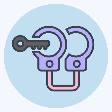 Simge Arrest. Adalet sembolüyle ilgili. renk arkadaşı stili. Basit tasarım düzenlenebilir