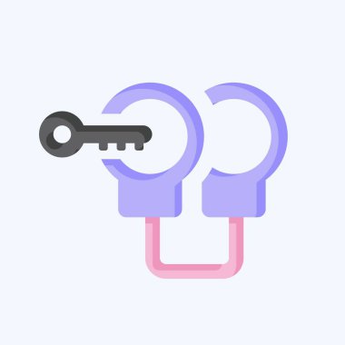 Simge Arrest. Adalet sembolüyle ilgili. Düz stil. Basit tasarım düzenlenebilir