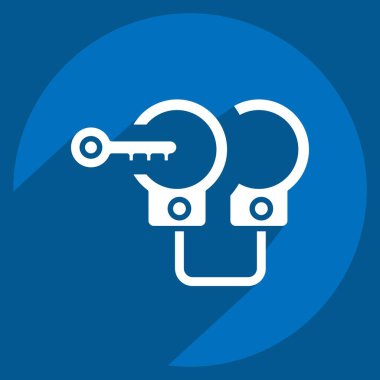 Simge Arrest. Adalet sembolüyle ilgili. Uzun gölge tarzı. Basit tasarım düzenlenebilir