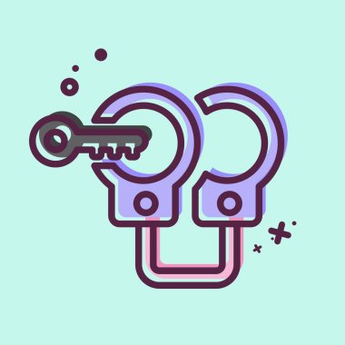 Simge Arrest. Adalet sembolüyle ilgili. MBE tarzı. Basit tasarım düzenlenebilir