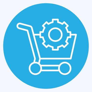 Simge E Ticaret İyimserleştirmesi. Medya ve Reklam Sembolü ile ilgili. mavi gözler tarzı