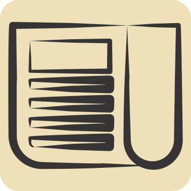 Simge Son Haberler. Medya ve Reklam Sembolü ile ilgili. El çizimi tarzı. düzenlenebilir