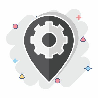 Simge Yerleri İyimserleştirmesi. Medya ve Reklam Sembolü ile ilgili. çizgi roman biçimi