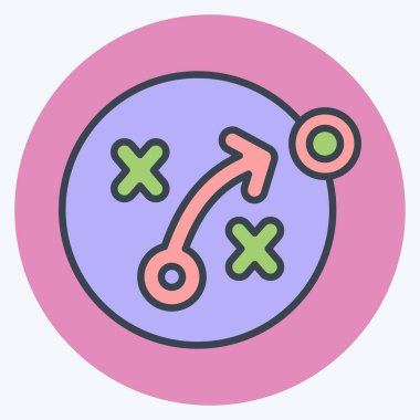 Icon SEO Stratejisi. Medya ve Reklam Sembolü ile ilgili. renk arkadaşı stili. düzenlenebilir