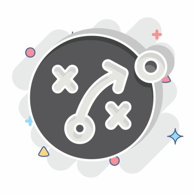 Icon SEO Stratejisi. Medya ve Reklam Sembolü ile ilgili. Çizgi roman. düzenlenebilir