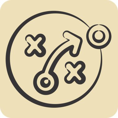 Icon SEO Stratejisi. Medya ve Reklam Sembolü ile ilgili. El çizimi tarzı. düzenlenebilir