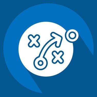 Icon SEO Stratejisi. Medya ve Reklam Sembolü ile ilgili. Uzun gölge tarzı. düzenlenebilir