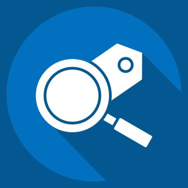 Simge Seo Etiketi İyimserleştirme. Medya ve Reklam Sembolü ile ilgili. uzun gölge biçimi