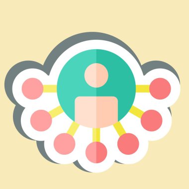 Simge Sosyal Medya Efekti. Medya ve Reklam Sembolü ile ilgili. Kabartma biçimi