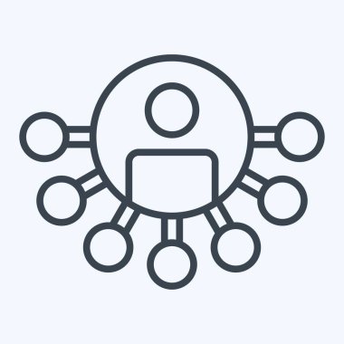 Simge Sosyal Medya Efekti. Medya ve Reklam Sembolü ile ilgili. satır biçimi