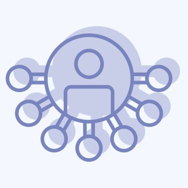 Simge Sosyal Medya Efekti. Medya ve Reklam Sembolü ile ilgili. iki ton biçimi