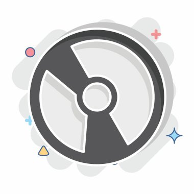 Simge Yazılımı. Medya ve Reklam Sembolü ile ilgili. Çizgi roman. düzenlenebilir