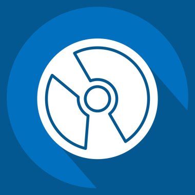 Simge Yazılımı. Medya ve Reklam Sembolü ile ilgili. Uzun gölge tarzı. düzenlenebilir