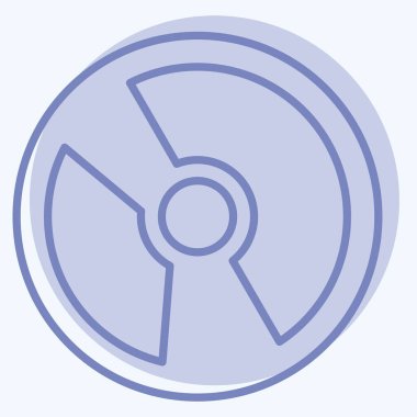 Simge Yazılımı. Medya ve Reklam Sembolü ile ilgili. İki ton stili. düzenlenebilir