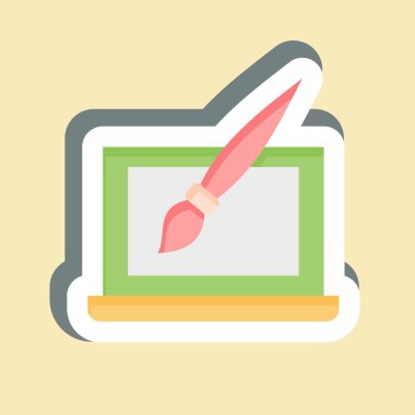 Simge Web Tasarımı. Medya ve Reklam Sembolü ile ilgili. Kabartma tarzı. düzenlenebilir