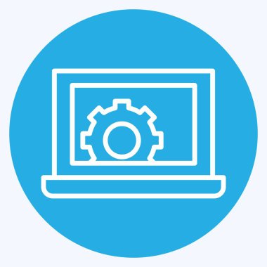 Simge Web Geliştirme. Medya ve Reklam Sembolü ile ilgili. mavi gözler tarzı