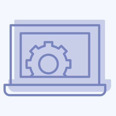 Simge Web Geliştirme. Medya ve Reklam Sembolü ile ilgili. iki ton biçimi