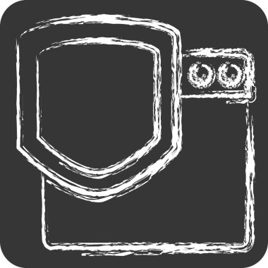 Simge Sitesi Koruması. Medya ve Reklam Sembolü ile ilgili. tebeşir Biçimi