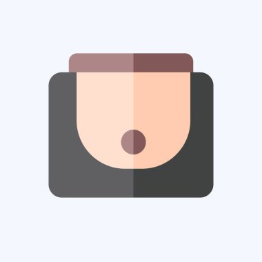 Simge Kadın Cüzdanı. Moda sembolüyle ilgili. Düz stil. Basit tasarım düzenlenebilir