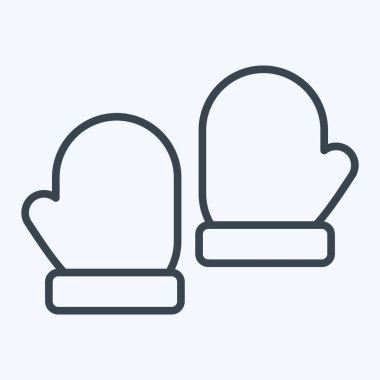 Simge eldivenleri. Moda sembolüyle ilgili. Sıra tarzı. Basit tasarım düzenlenebilir