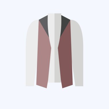 Simge Ceket. Moda sembolüyle ilgili. Düz stil. Basit tasarım düzenlenebilir