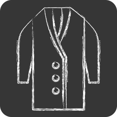 Simge Long. Moda sembolüyle ilgili. Tebeşir stili. Basit tasarım düzenlenebilir