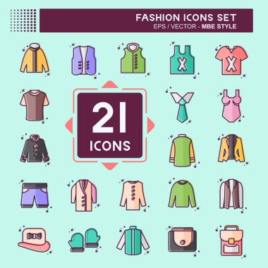 Simge Ayarlama Moda. Moda sembolüyle ilgili. MBE tarzı. Basit tasarım düzenlenebilir