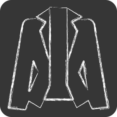 Simge Takım Elbisesi. Moda sembolüyle ilgili. Tebeşir stili. Basit tasarım düzenlenebilir