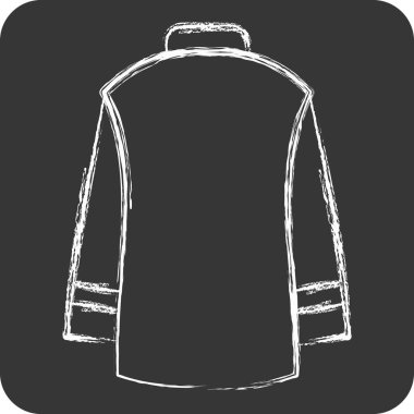 Simgesel süveter. Moda sembolüyle ilgili. Tebeşir stili. Basit tasarım düzenlenebilir