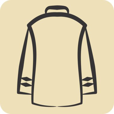 Simgesel süveter. Moda sembolüyle ilgili. El çizimi tarzı. Basit tasarım düzenlenebilir