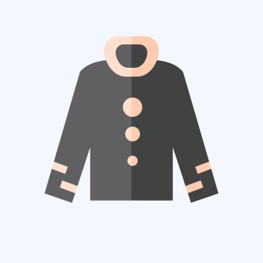 Icon Sweet Shirt. Moda sembolüyle ilgili. Düz stil. Basit tasarım düzenlenebilir