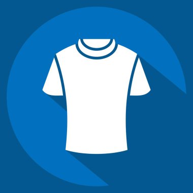 Simge Tişörtü. Moda sembolüyle ilgili. Uzun gölge tarzı. Basit tasarım düzenlenebilir