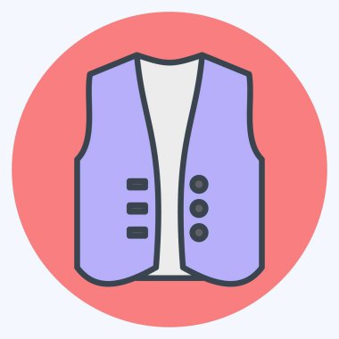 Icon West Coart. Moda sembolüyle ilgili. renk arkadaşı stili. Basit tasarım düzenlenebilir
