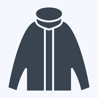 Simge Zip Hoody. Moda sembolüyle ilgili. Kabartma tarzı. Basit tasarım düzenlenebilir