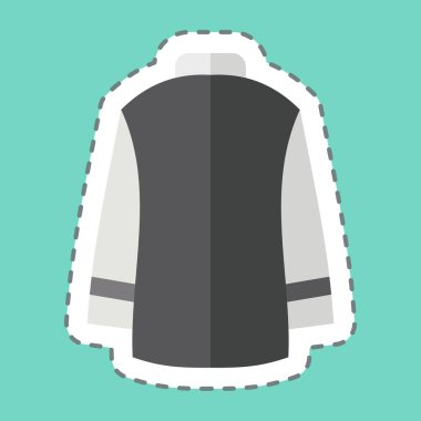 Çıkartma çizgisi süveteri kesti. Moda sembolüyle ilgili. Basit tasarım düzenlenebilir