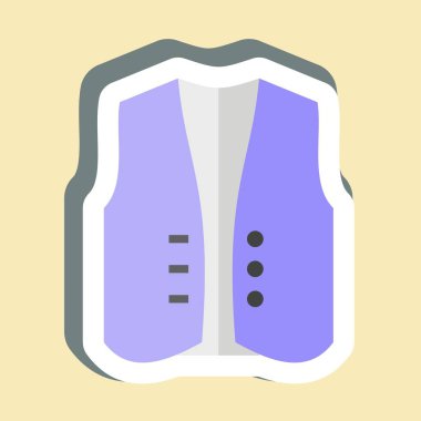 Çıkartma Batı Coart. Moda sembolüyle ilgili. Basit tasarım düzenlenebilir