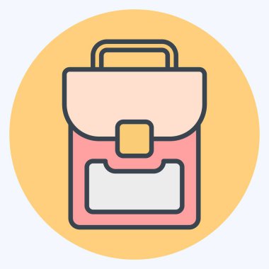 Simge Çantası Paketi. Moda sembolüyle ilgili. renk arkadaşı stili. Basit tasarım düzenlenebilir