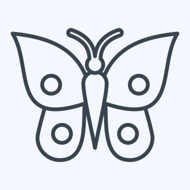 Simge Kelebeği. Hayvanlar sembolüyle ilgili. Sıra tarzı. Basit tasarım düzenlenebilir