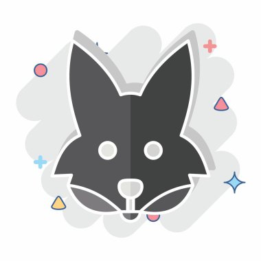 Icon Fox. related to Animals symbol. comic style. simple design editable clipart