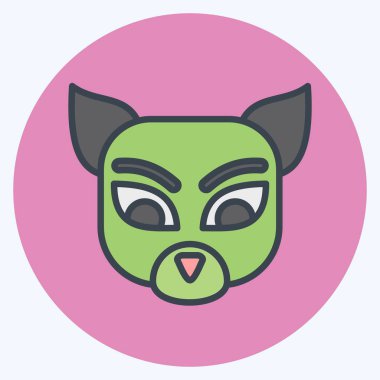 Simge Numbat. Hayvanlar sembolüyle ilgili. renk arkadaşı stili. Basit tasarım düzenlenebilir