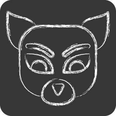 Simge Numbat. Hayvanlar sembolüyle ilgili. Tebeşir stili. Basit tasarım düzenlenebilir