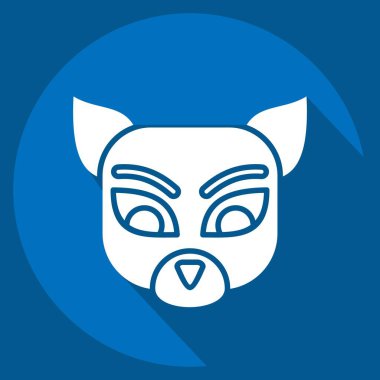 Simge Numbat. Hayvanlar sembolüyle ilgili. Uzun gölge tarzı. Basit tasarım düzenlenebilir