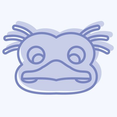 İkon Devekuşu. Hayvanlar sembolüyle ilgili. İki ton stili. Basit tasarım düzenlenebilir